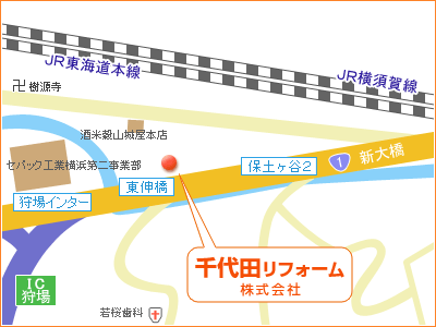 千代田リフォーム株式会社の地図